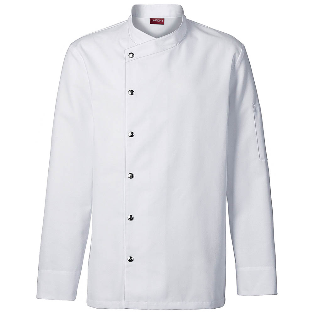 Veste de cuisine homme Moutarde col asymétrique