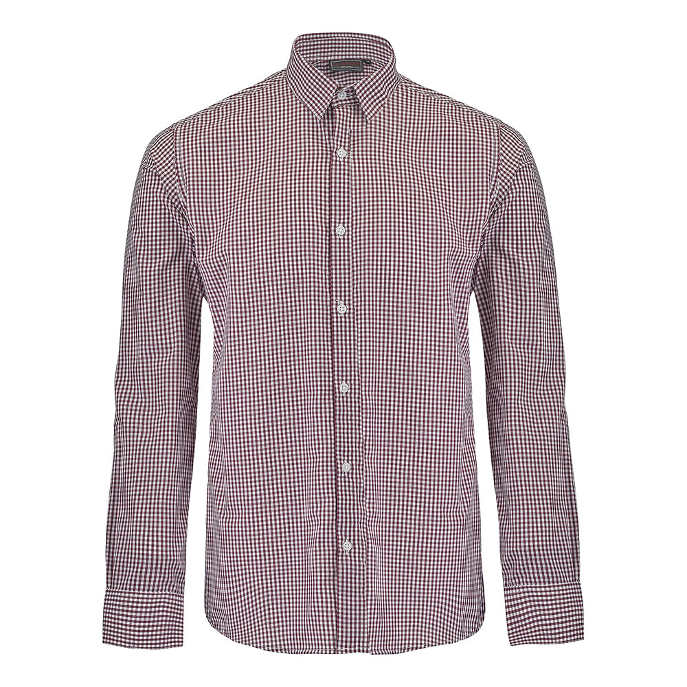Chemise homme vichy Rampal bordeaux et blanc