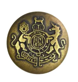 Boutons en métal - Licorne et Lion