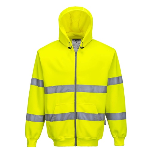 Sweat à capuche zippé haute visibilité – Portwest B305