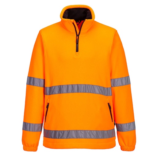 Polaire haute visibilité col zippé orange – Portwest F302