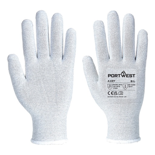 Gant ESD jauge 13 fibre de carbone – lot de 12 paires – Portwest A197