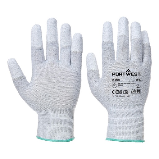 Gant ESD 13 PU bouts de doigts Essential – lot de 12 paires – Portwest AB198