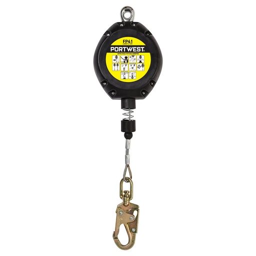 [PW-FP41BKRTU] Antichute à rappel automatique câble 10 m – Portwest FP41