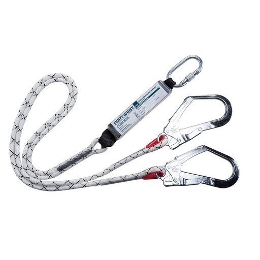 [PW-FP55WHRTU] Longe double corde avec absorbeur – Portwest FP55