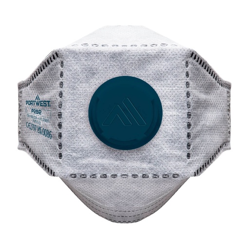 [PW-P292WHRTU] Masque Eagle FFP2 carbone à valve – boîte de 10 – Portwest P292