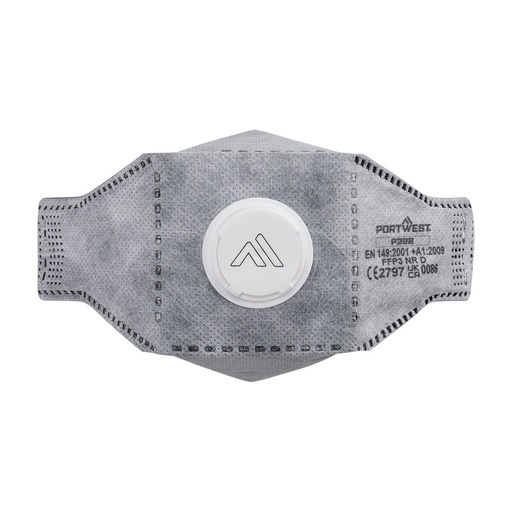 [PW-P392WHRTU] Masque Eagle FFP3 carbone à valve – boîte de 10 – Portwest P392
