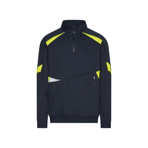 Sweat-shirt demi-zippé à détails fluo Aratu Logix – Dassy 300521