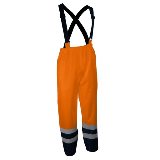 Pantalon de pluie à bretelles haute visibilité orange – Singer PIVO