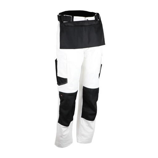 Pantalon de peintre coton stretch blanc/noir – Singer PLATRO