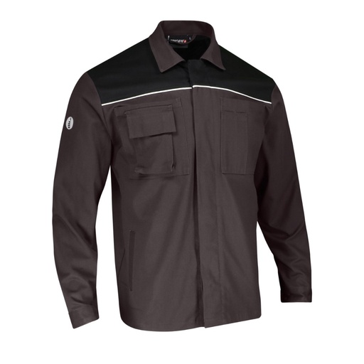 Veste de travail 100 % coton gris/noir – Singer VARY