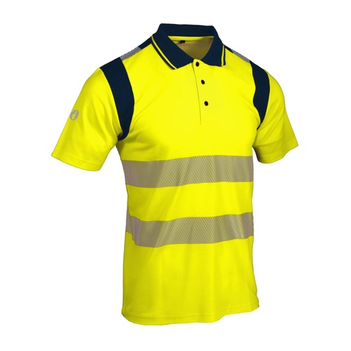 Polo haute visibilité classe 2 coton/polyester jaune – Singer POLMA