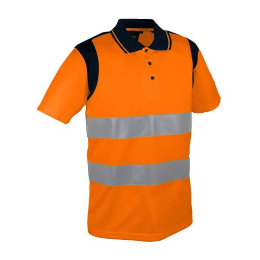 Polo haute visibilité bird-eye orange – Singer PAULO
