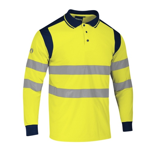 Polo manches longues haute visibilité jaune – Singer PUNTA