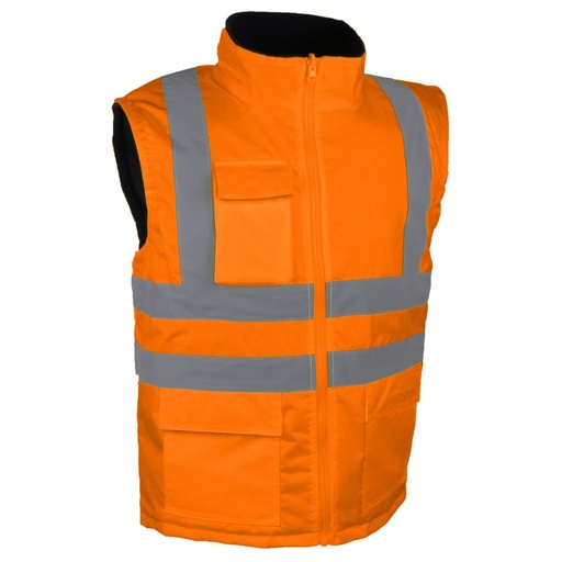 Gilet haute visibilité doublé polaire orange – Singer GANO
