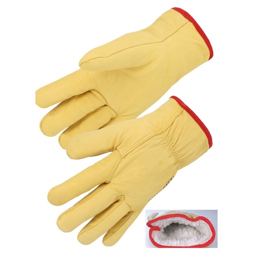 Gant tout fleur bovin jaune, fourré acrylique (lot de 5 paires) – Singer 56GYPA00