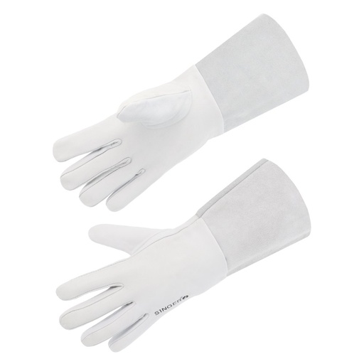 Gant tout fleur d'agneau, manchette croûte bovin de 14 cm (lot de 10 paires) – Singer AGN106