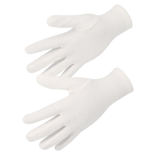 [SI-JB10006] Gant coton interlock blanchi, ourlet (lot de 10 paires) – Singer JB10006