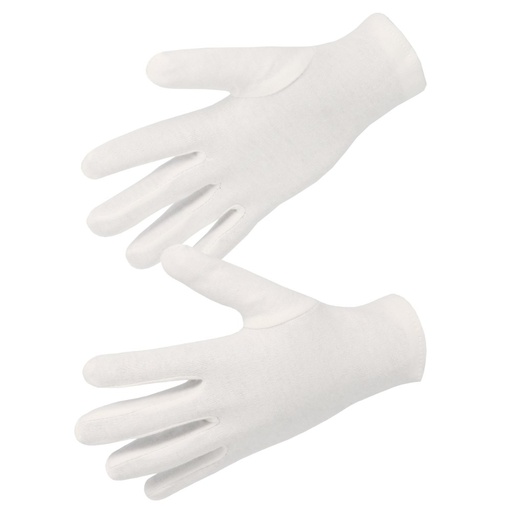 Gant coton interlock blanchi avec ourlet (lot de 10 paires) – Singer JBP100SW