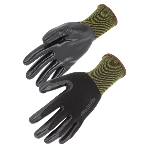 Gant nitrile, support polyamide (lot de 10 paires) – Singer NYM313NIB