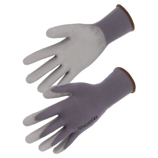 Gant PU, support polyamide, tricoté une pièce (lot de 10 paires) – Singer NYM313PUG