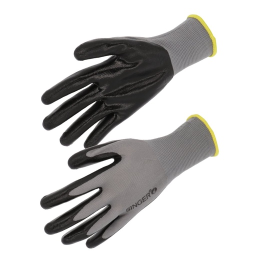 Gant nitrile lisse, dos aéré (lot de 10 paires) – Singer PER13NIB