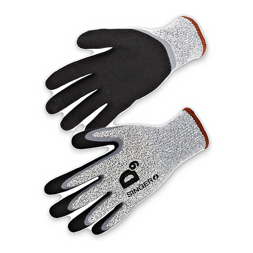 Gant PEHD, coupure D blanc / noir / gris (lot de 5 paires) – Singer PHD500ICE