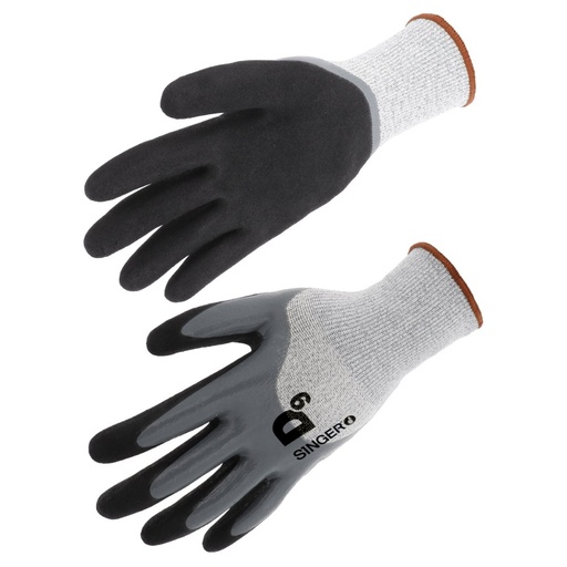 Gant PEHD, coupure D noir (lot de 10 paires) – Singer PHD534