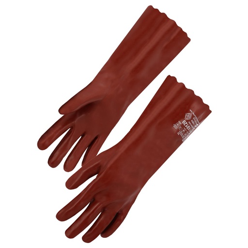 Gant chimique PVC simple enduction 400 mm, type A (lot de 10 paires) – Singer PVC740