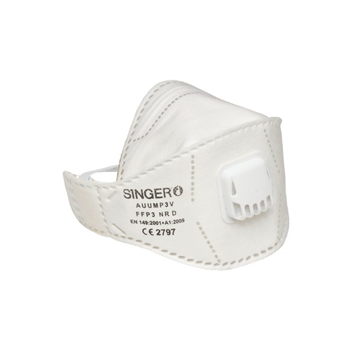 [SI-AUUMP3V] Demi-masque pliable FFP3 NR D (boîte de 20 pièces) – Singer AUUMP3V