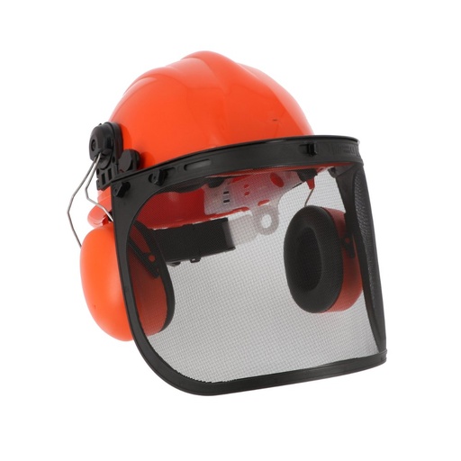 [SI-HGCF01] Kit forestier constitué d'un casque, d'un antibruit et d'une visière grillagée – Singer HGCF01