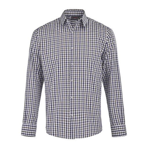 Chemise homme vichy Rampal bleu et camel