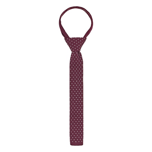[LA-T590-49-TAILLE UNIQUE] Cravate tricot Bolivar bordeaux