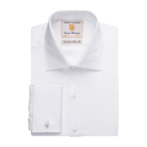 Chemise Andora coton à chevrons poignets mousquetaires Brook Taverner 7656