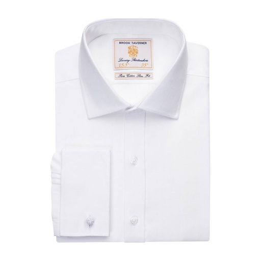 Chemise Prato coton à chevrons slim Brook Taverner 7720