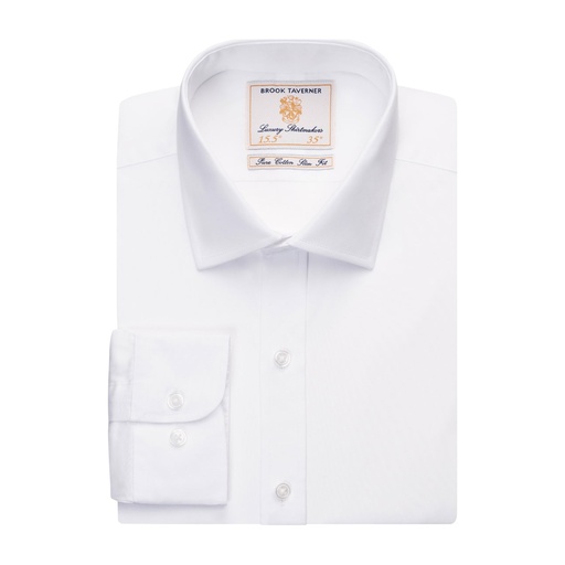 Chemise Chelsea popeline pur coton slim Brook Taverner 7762