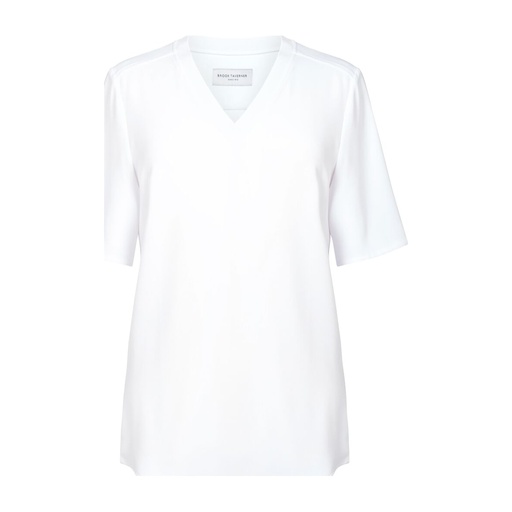 Blouse Varenna col V crêpe de Chine manches courtes Brook Taverner 2433