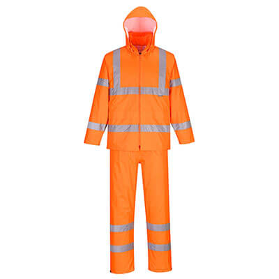 Ensemble de pluie enroulable Haute Visibilité 