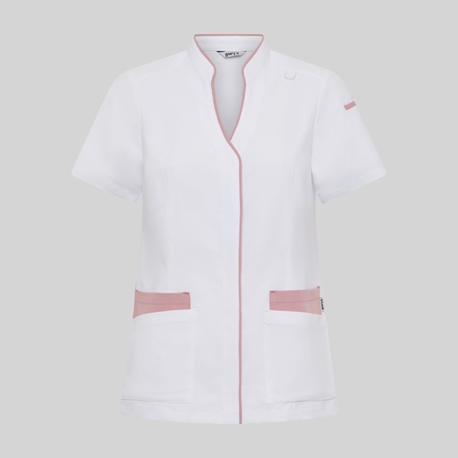 Tunique femme ouverte col mao manches courtes Ylena – Gary's 600094
