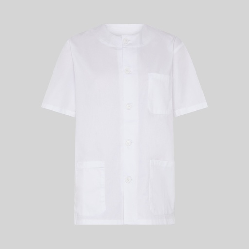 Tunique médicale unisexe boutonnée sergé blanc – Gary's 602000