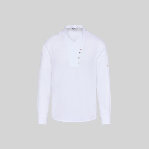 Chemise homme Chambray col mao Nias – Gary's 210009