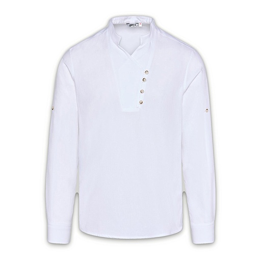 Chemise homme Chambray col mao Nias – Gary's 210009