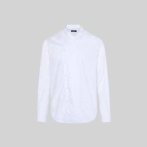 Chemise homme slim fit fil à fil col cuisinier Marcello – Gary's 260015