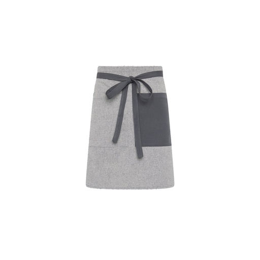 [GA-100045-109-UD] Tablier court avec poche et bandes Combinées 45X74 cm – Gary's 100045