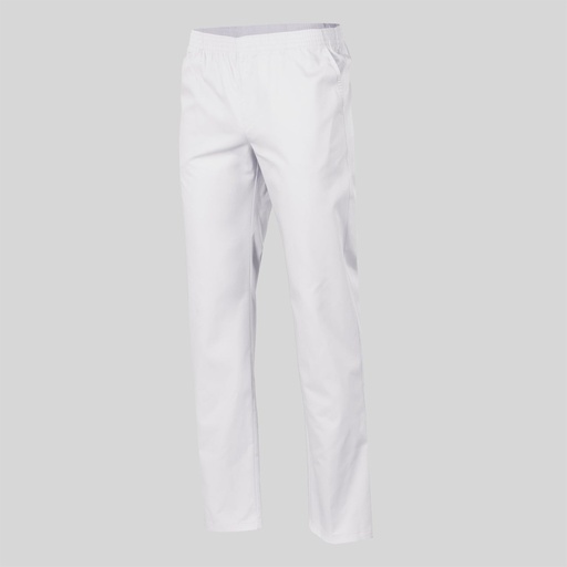 Pantalon médical sergé blanc poches taille élastiquée – Gary's 772G00