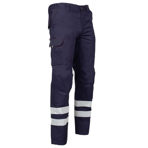 Pantalon unisexe multipoches taille élastiquée arce 2 bandes réfléchissantes – Gary's 7502BR