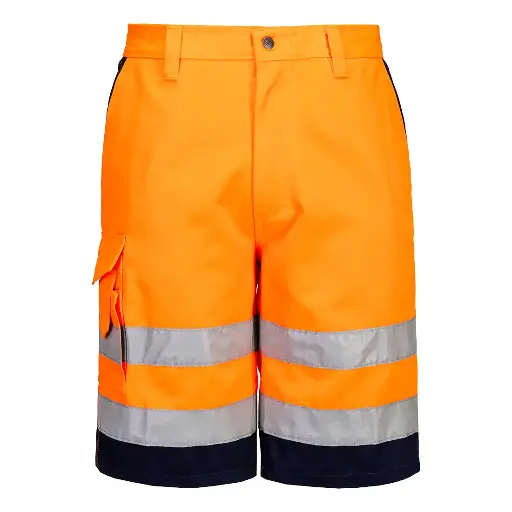 Bermuda HiVis Poly-coton Orange/Marine