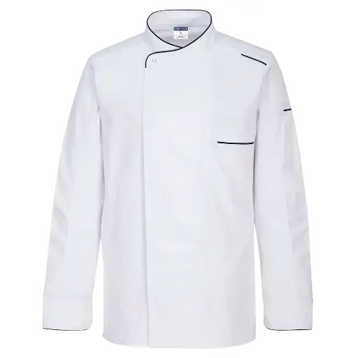 Veste de chef Surrey manches longues Blanc C835