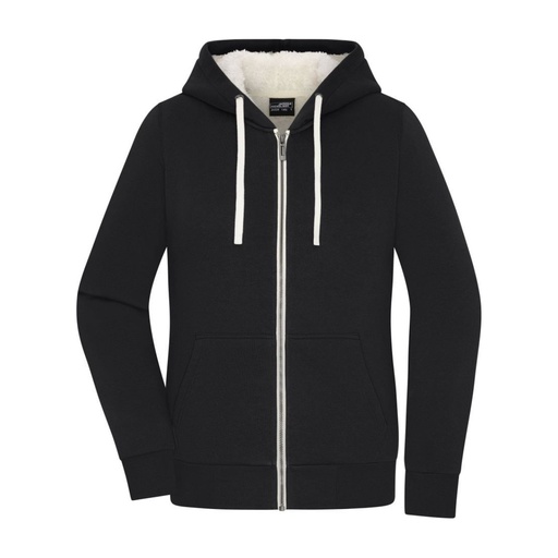 Veste sweat à capuche doublée sherpa 300 g femme – Daiber JN 1319