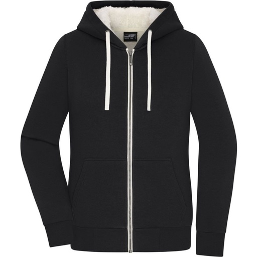 Veste sweat à capuche doublée sherpa 300 g femme – Daiber JN 1319